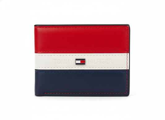 Tommy Hilfiger Flag Color-Block Leather Bifold Wallet